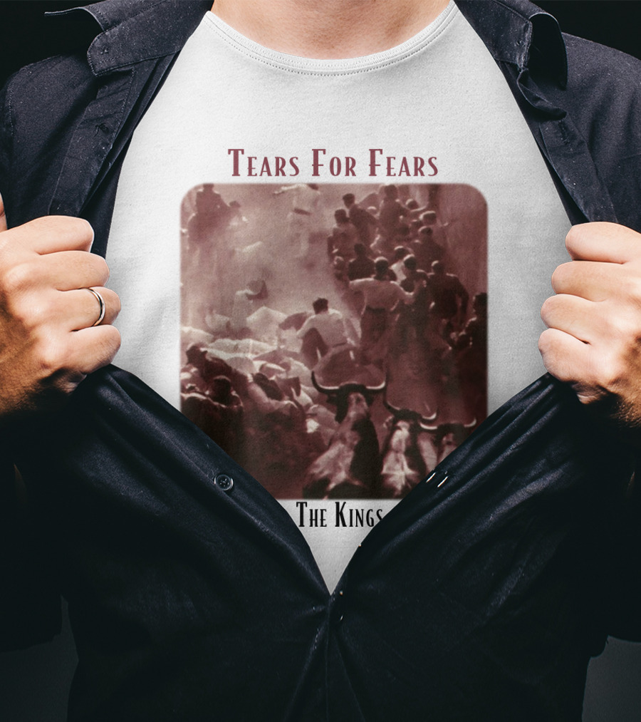 Tears For Fears Raoul And The Kings Of Spain Album Cover Bulls Running Crowd Scene T-Shirt