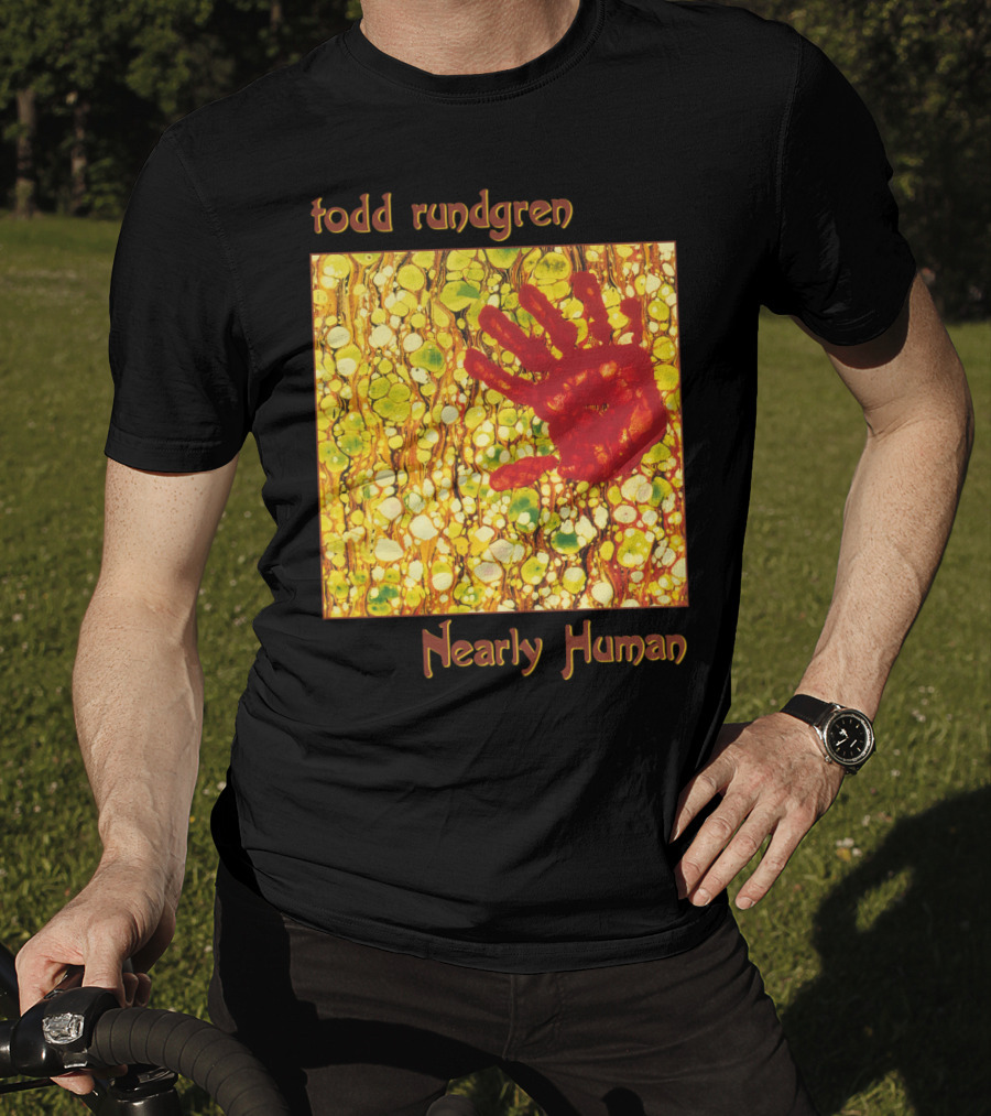 Todd Rundgren Nearly Human Red Handprint Abstract T-Shirt