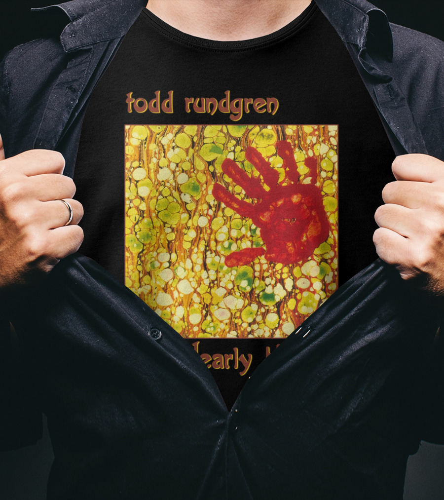 Todd Rundgren Nearly Human Red Handprint Abstract T-Shirt