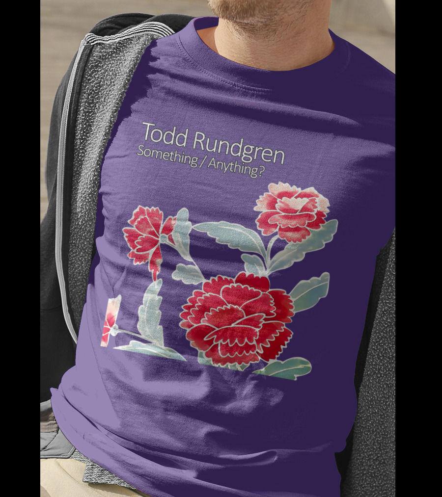 Todd Rundgren Something Anything Red Carnations Floral T-Shirt
