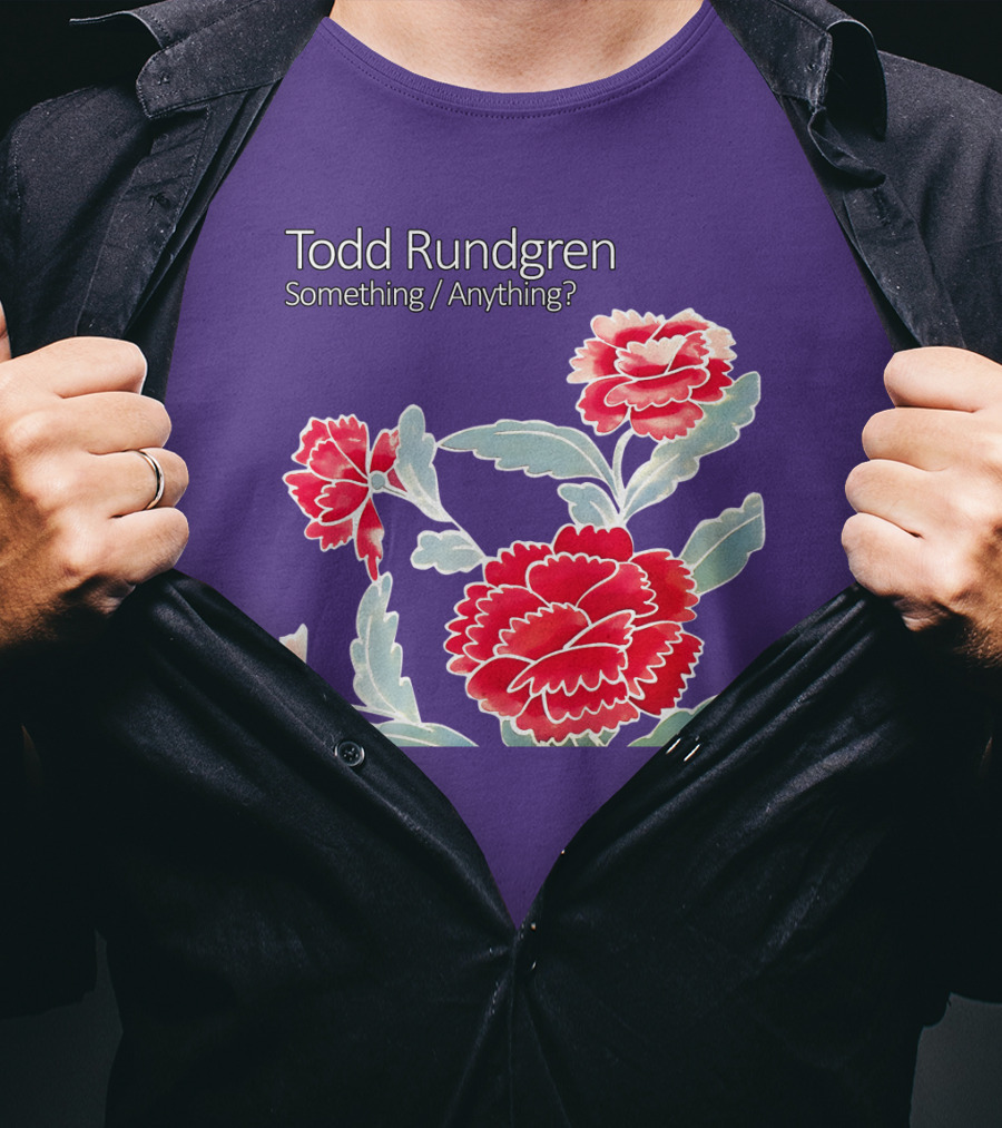 Todd Rundgren Something Anything Red Carnations Floral T-Shirt