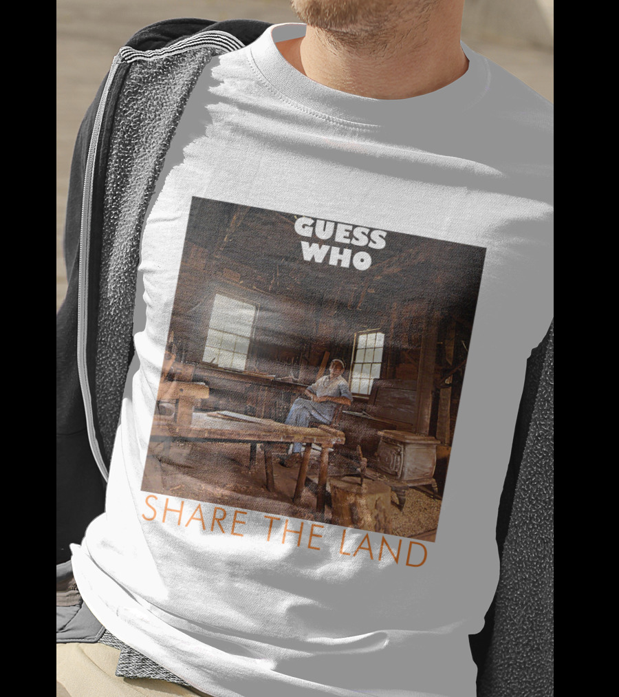 Guess Who Share The Land Rustic Cabin Scene T-Shirt
