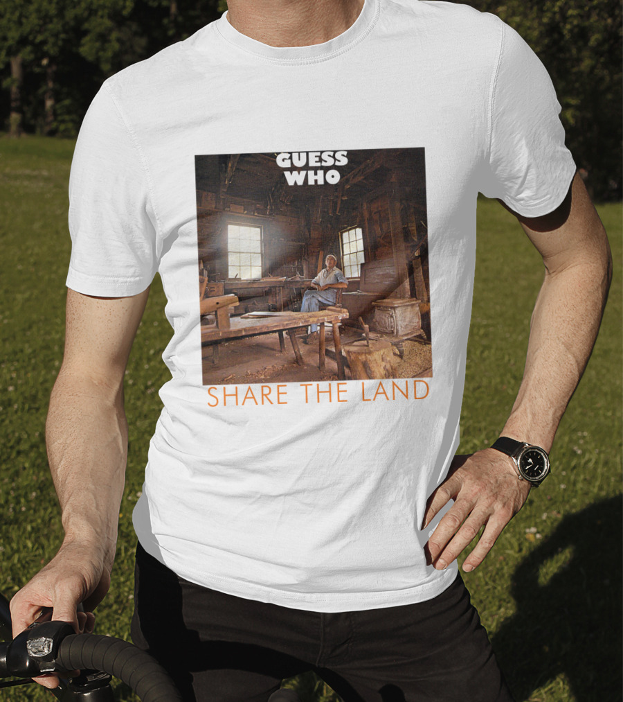 Guess Who Share The Land Rustic Cabin Scene T-Shirt