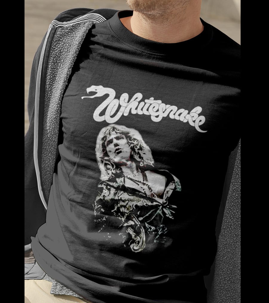 Whitesnake Logo With Image Of Rock Vocalist T-Shirt
