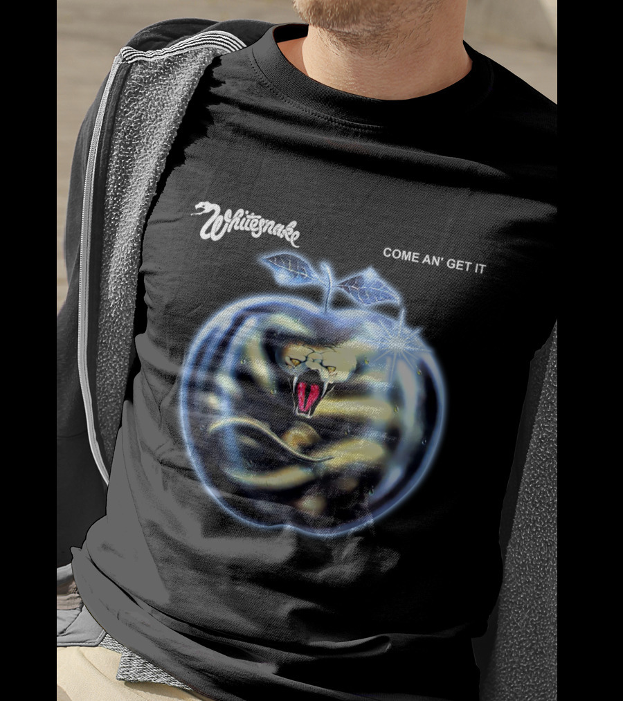 Whitesnake Come An' Get It Snake In Apple T-Shirt