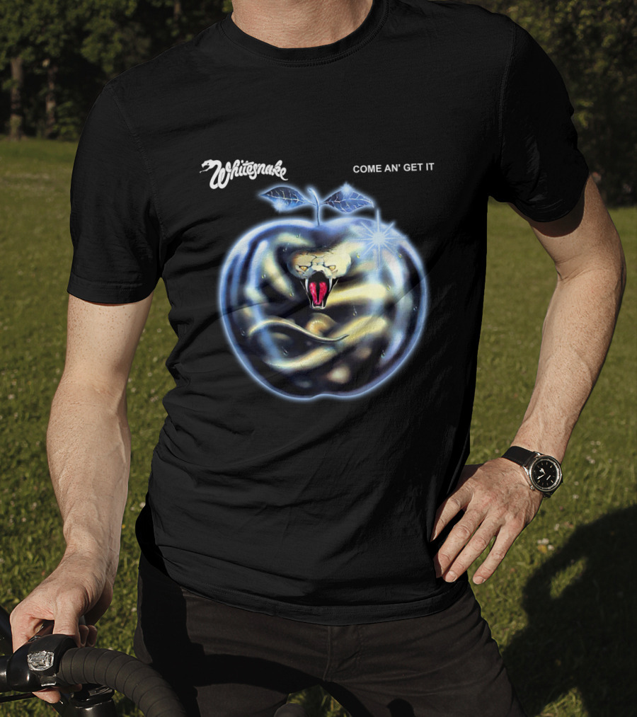 Whitesnake Come An' Get It Snake In Apple T-Shirt