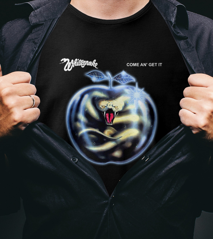Whitesnake Come An' Get It Snake In Apple T-Shirt