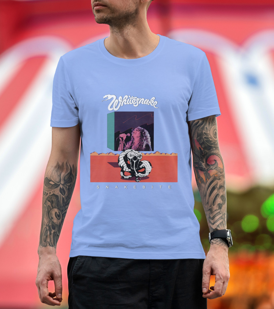 Whitesnake Snakebite Vintage Album Art With Snake And Singer T-Shirt