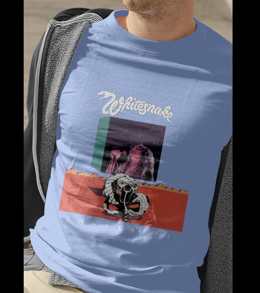 Whitesnake Snakebite Vintage Album Art With Snake And Singer T-Shirt