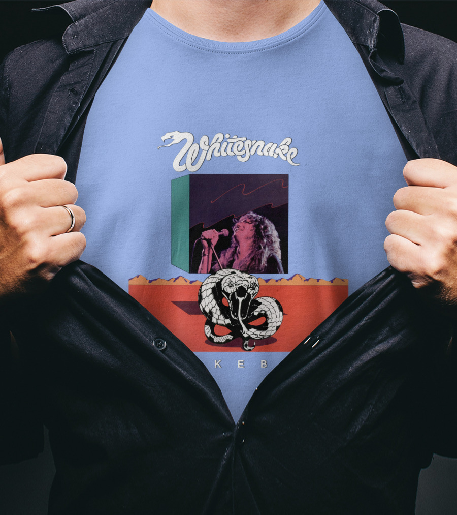 Whitesnake Snakebite Vintage Album Art With Snake And Singer T-Shirt