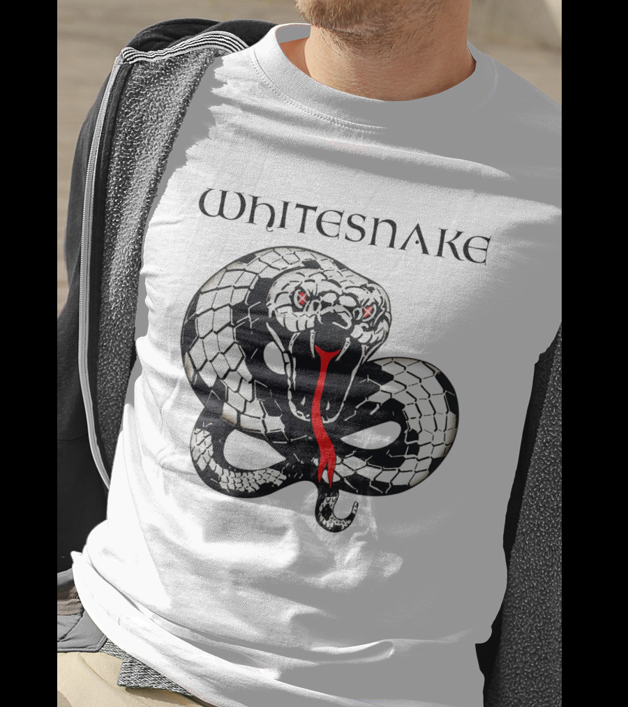 Whitesnake Logo Coiled Snake T-Shirt