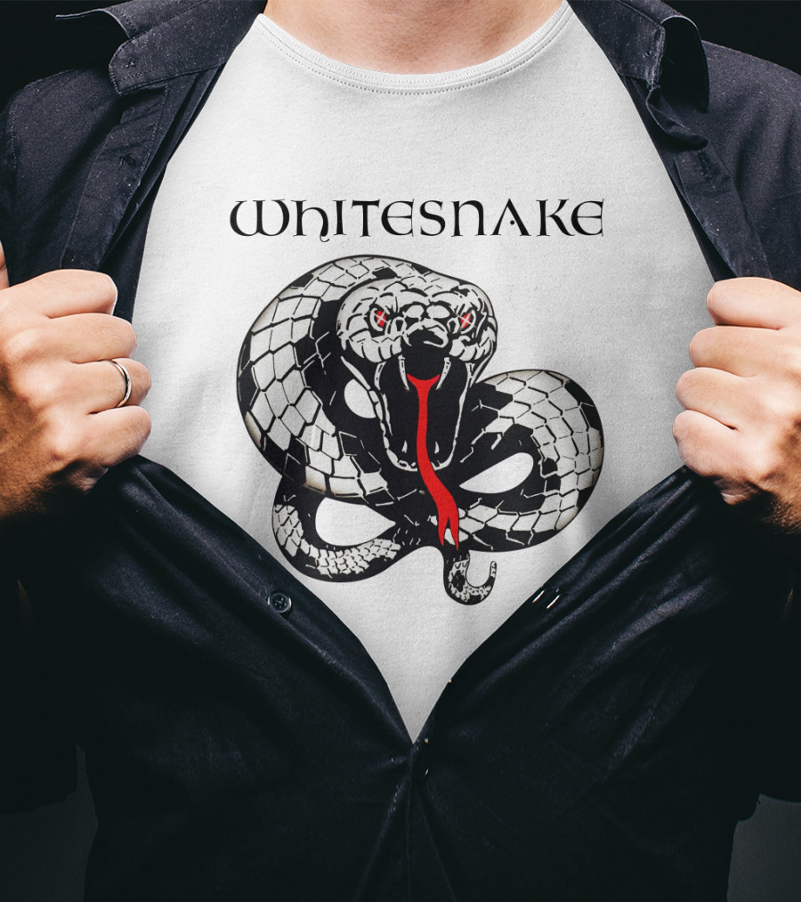 Whitesnake Logo Coiled Snake T-Shirt