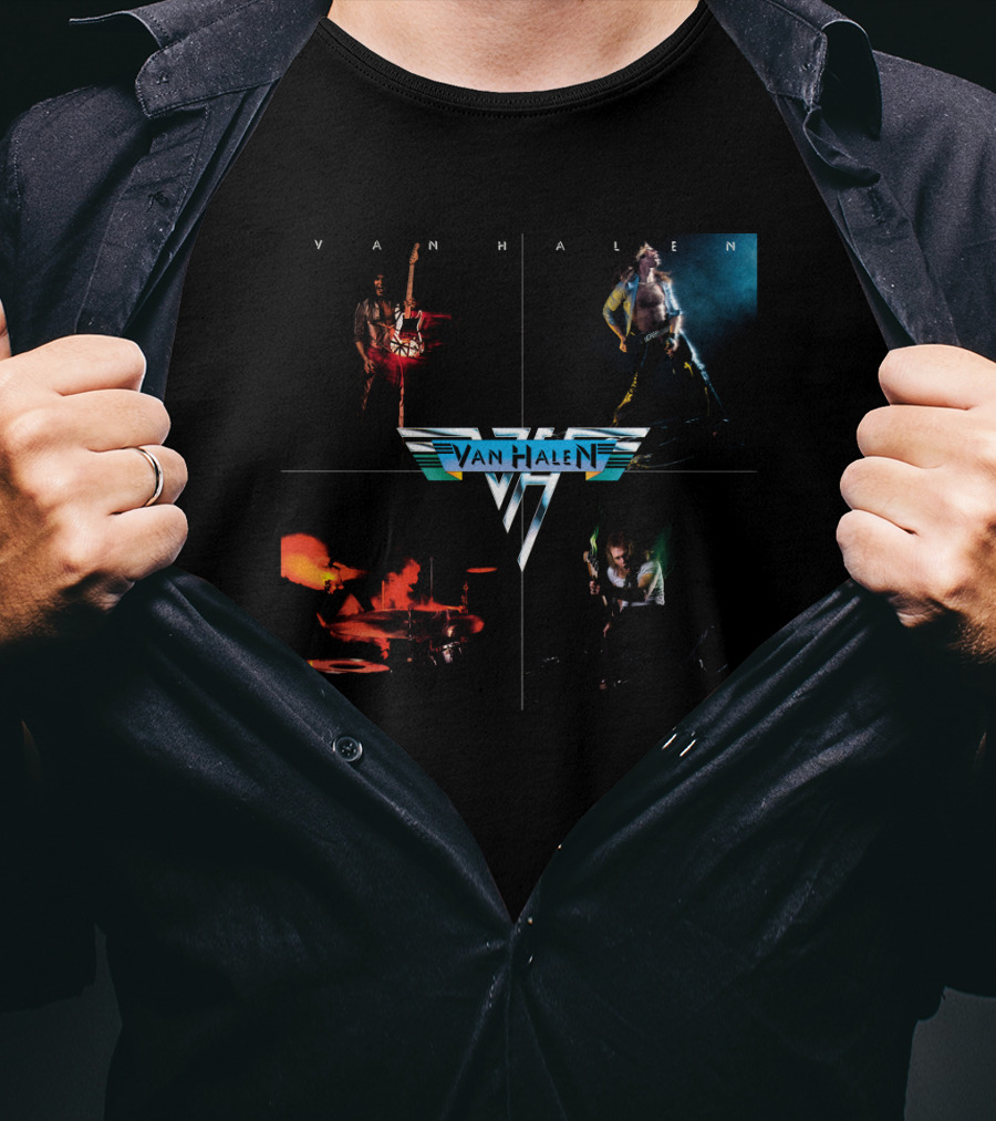 Van Halen Band Members Collage T-Shirt