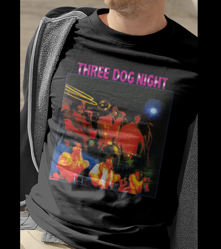 Three Dog Night Band Psychedelic Concert T-Shirt