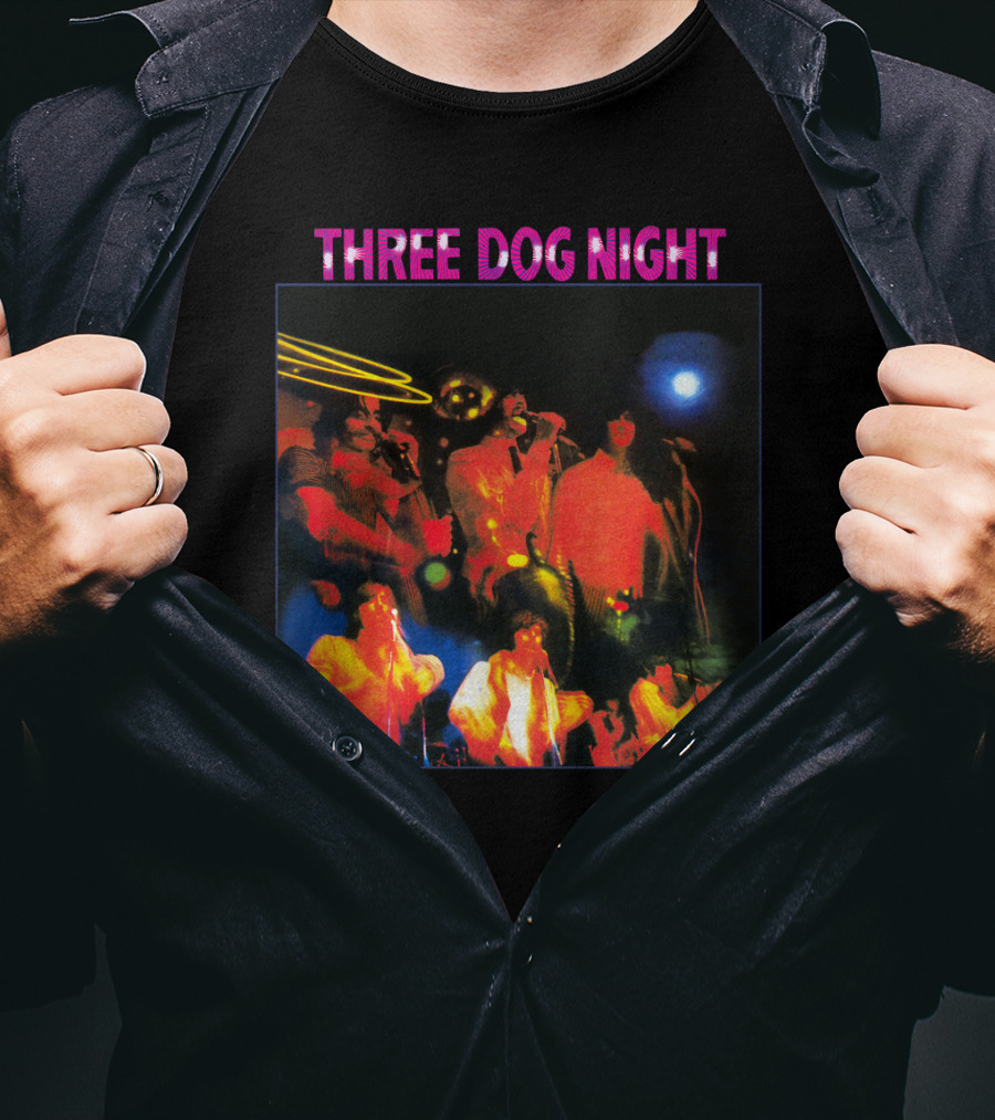 Three Dog Night Band Psychedelic Concert T-Shirt