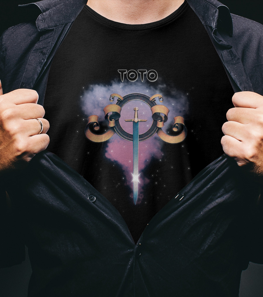 Toto Space Sword Logo Design With Cosmic Scrolls T-Shirt