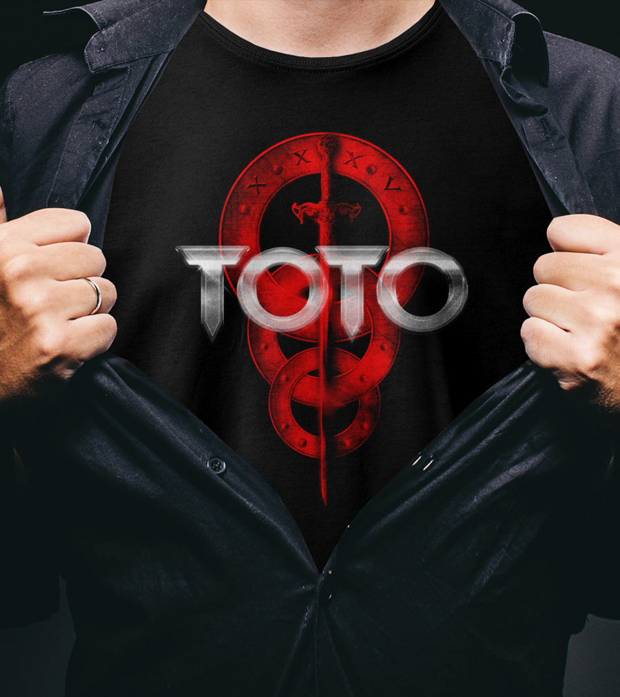 Toto Sword And Rings Logo With Roman Numerals T-Shirt