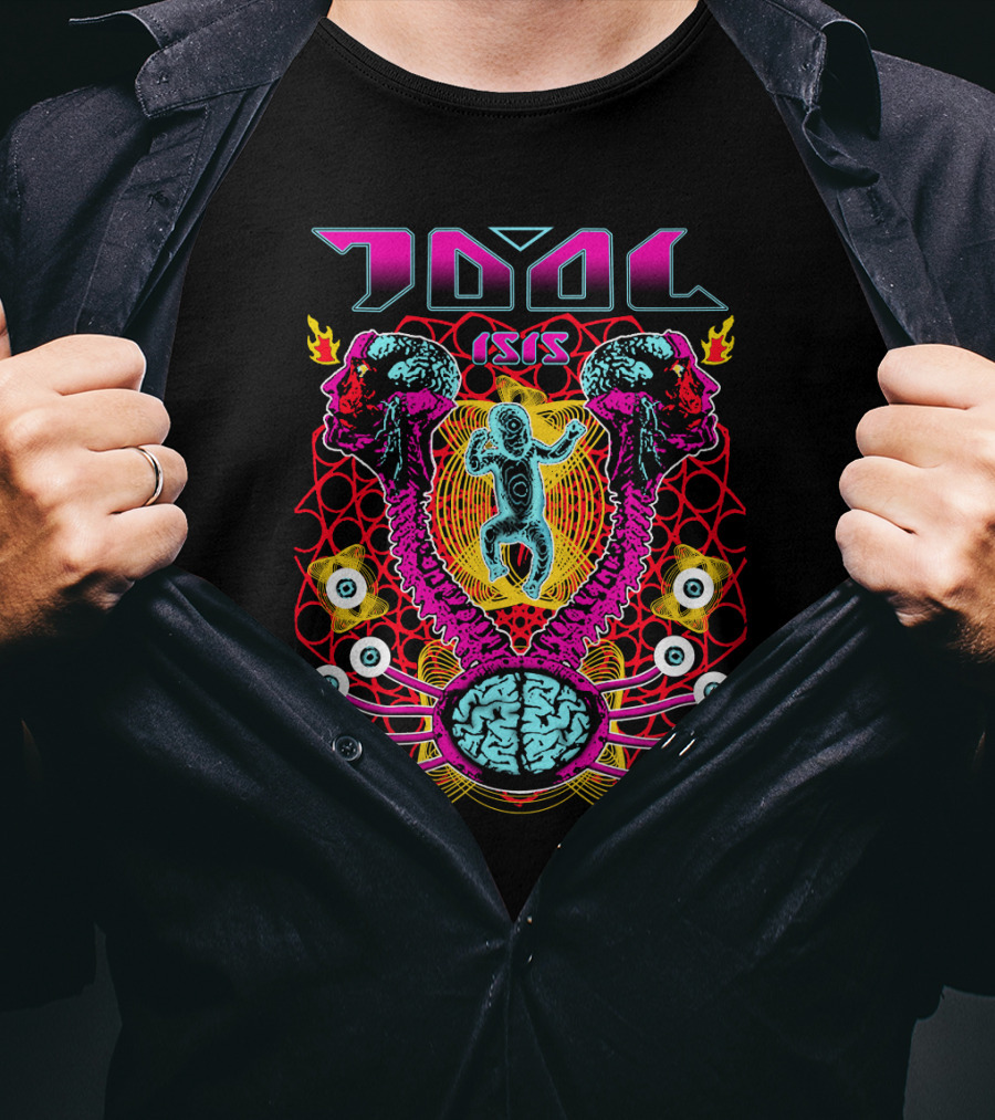 Tool Isis Surreal Brain And Skeleton Art T-Shirt