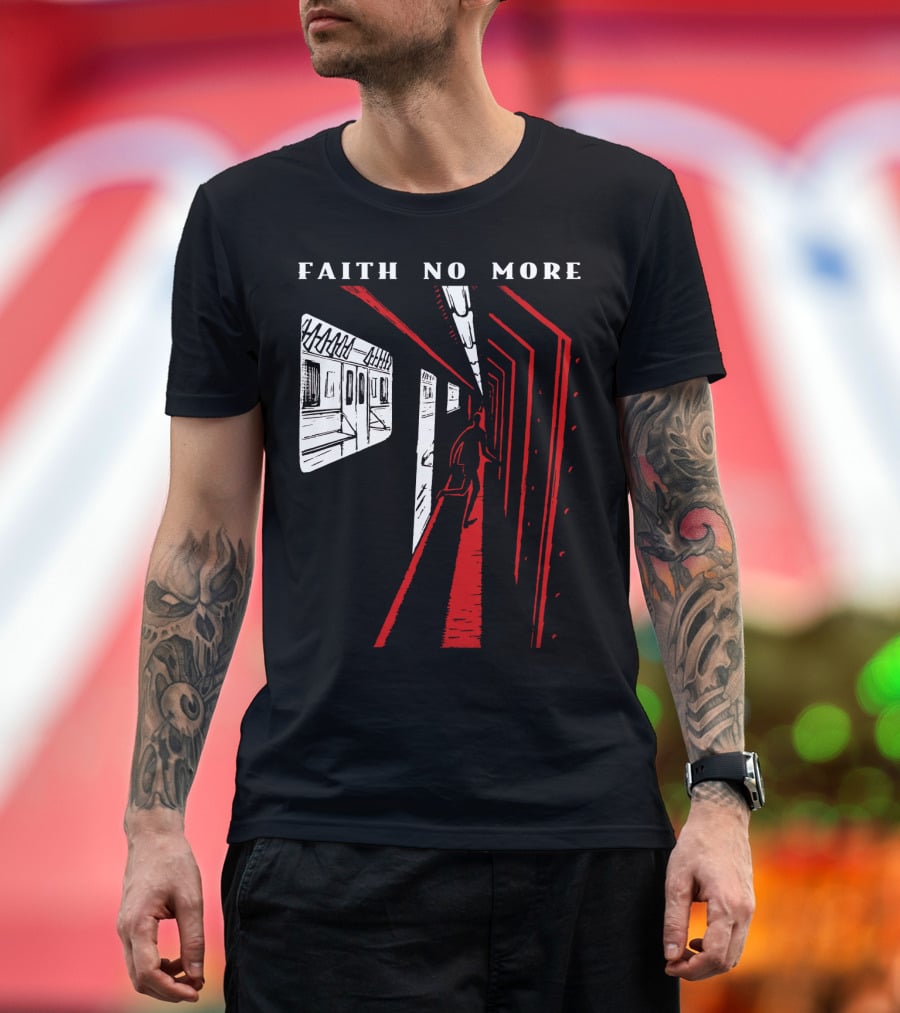 Faith No More Subway Scene In Red And White Fnm-Ms T-Shirt