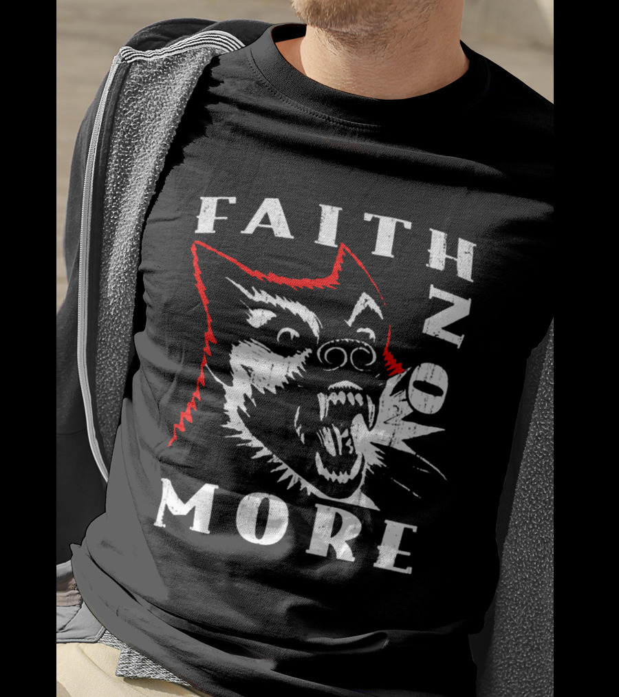 Faith No More Screaming Wolf Design Fnm-Ms T-Shirt
