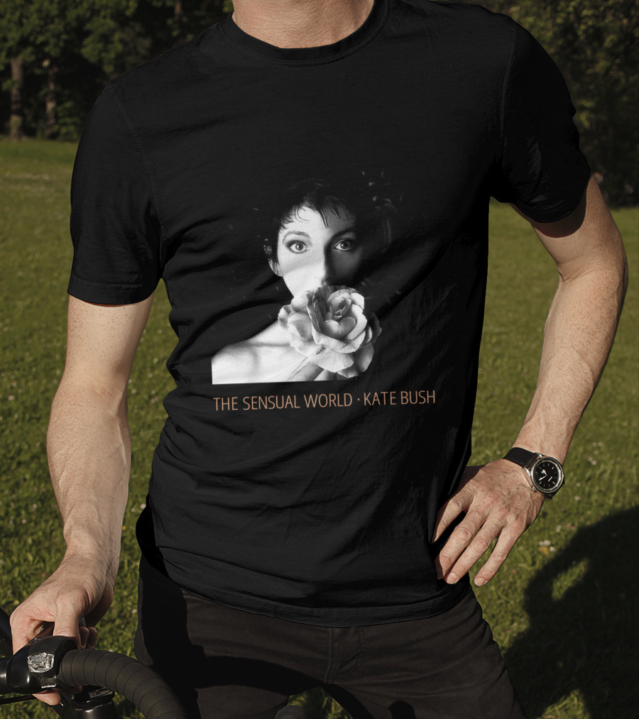 The Sensual World Kate Bush Flower Portrait Black And White T-Shirt
