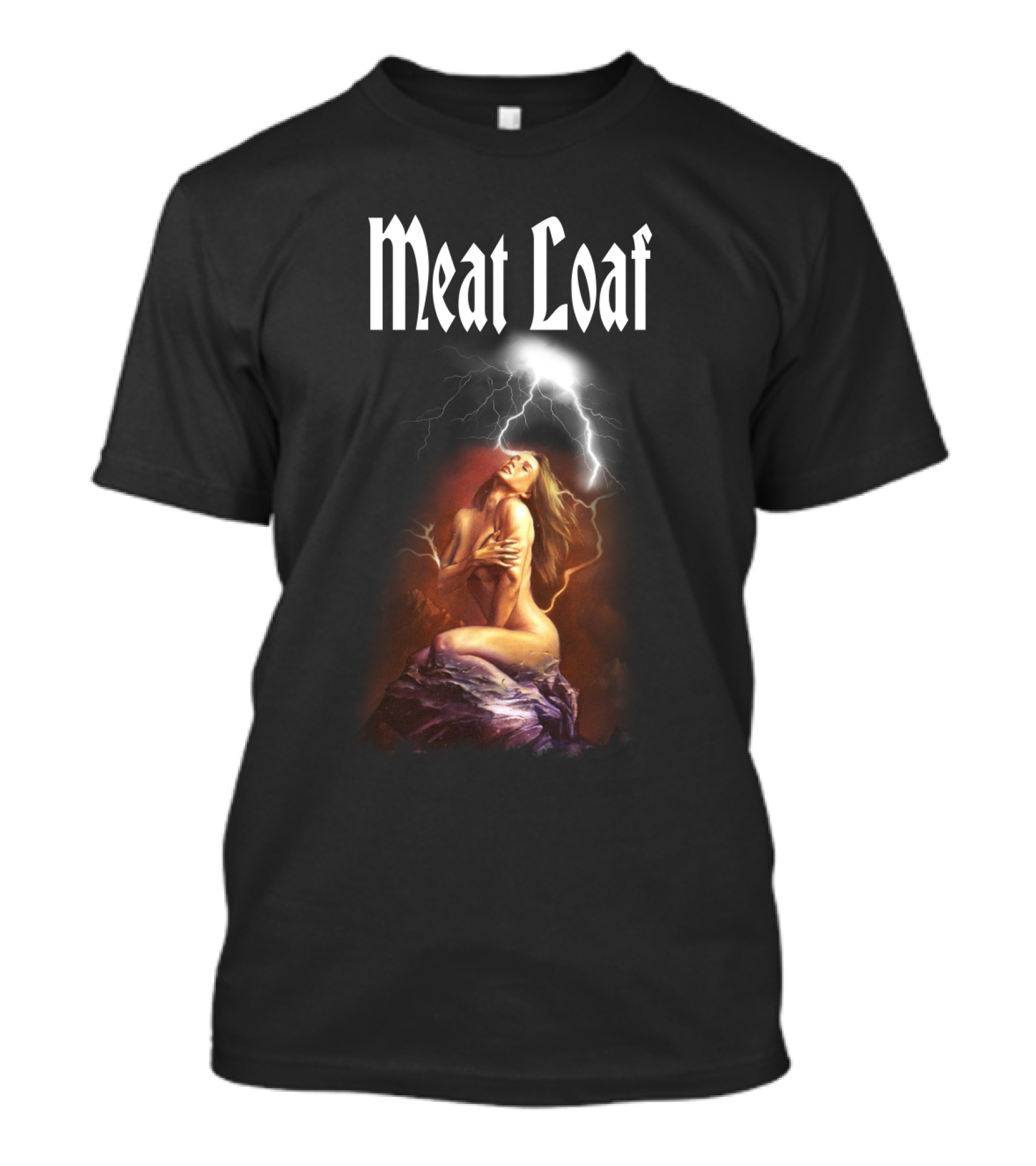 Meat Loaf Bat Out Of Hell Album Art Lightning Woman T-Shirt