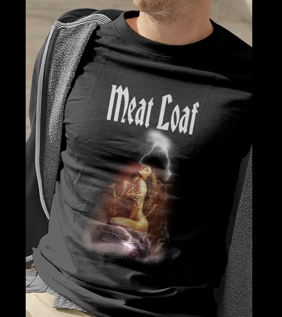 Meat Loaf Bat Out Of Hell Album Art Lightning Woman T-Shirt