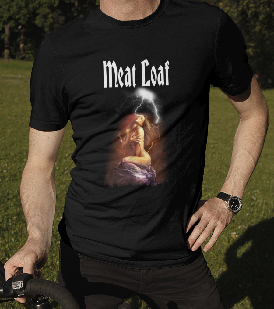 Meat Loaf Bat Out Of Hell Album Art Lightning Woman T-Shirt