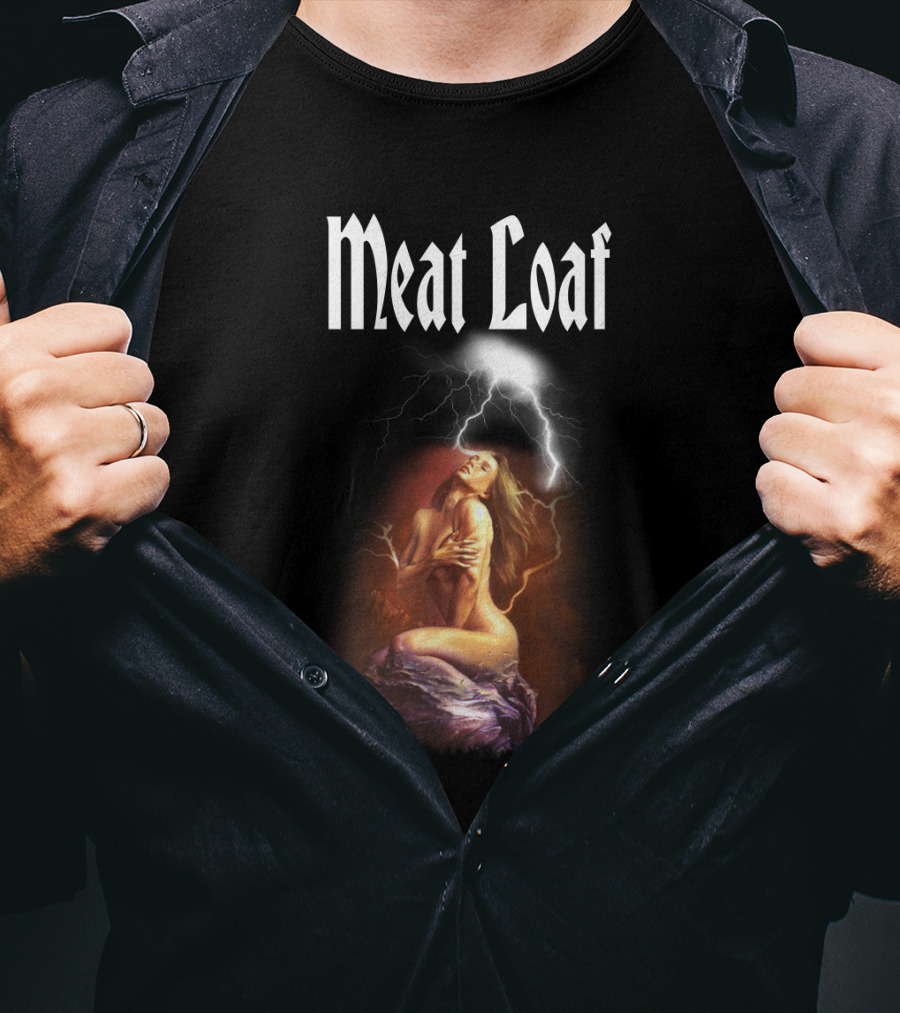 Meat Loaf Bat Out Of Hell Album Art Lightning Woman T-Shirt