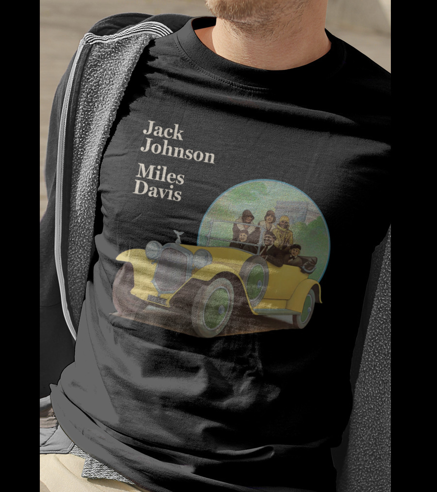 Jack Johnson Miles Davis Vintage Car Artwork T-Shirt