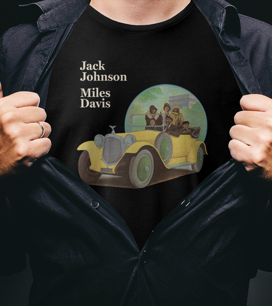 Jack Johnson Miles Davis Vintage Car Artwork T-Shirt