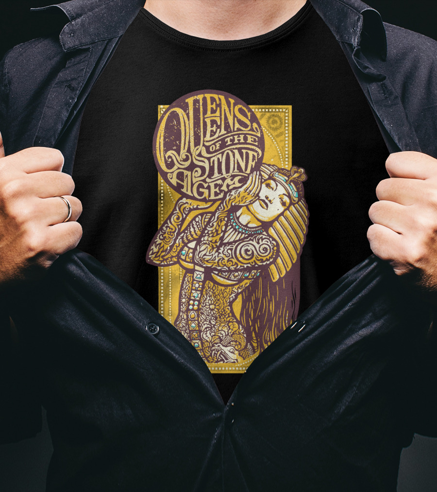Queens Of The Stone Age Egyptian Tattoo Art T-Shirt