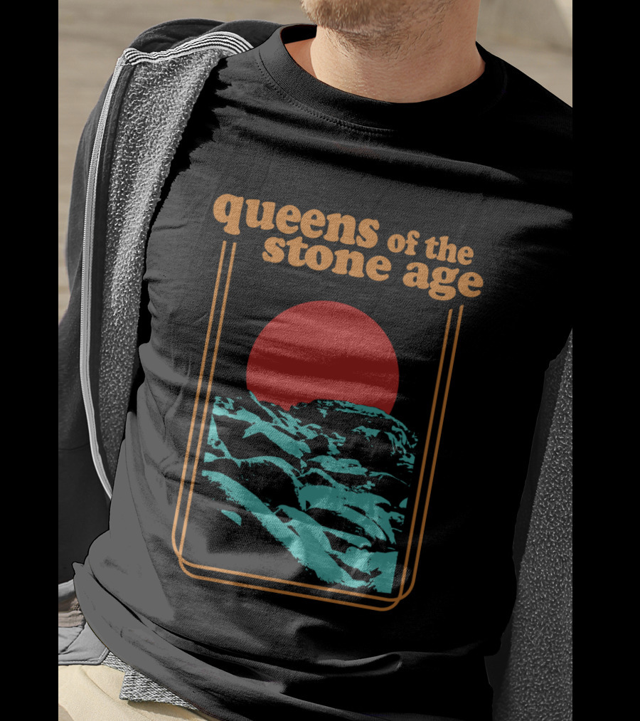 Queens Of The Stone Age Red Sun Mountain Landscape T-Shirt