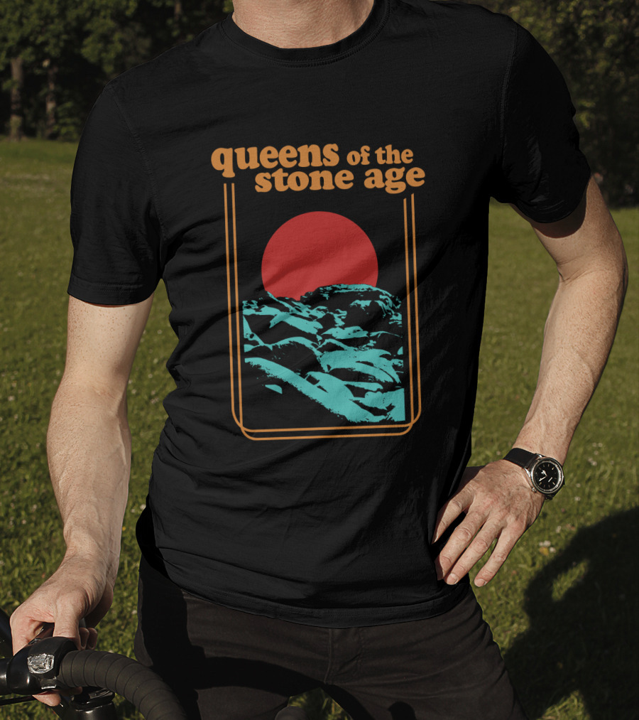 Queens Of The Stone Age Red Sun Mountain Landscape T-Shirt