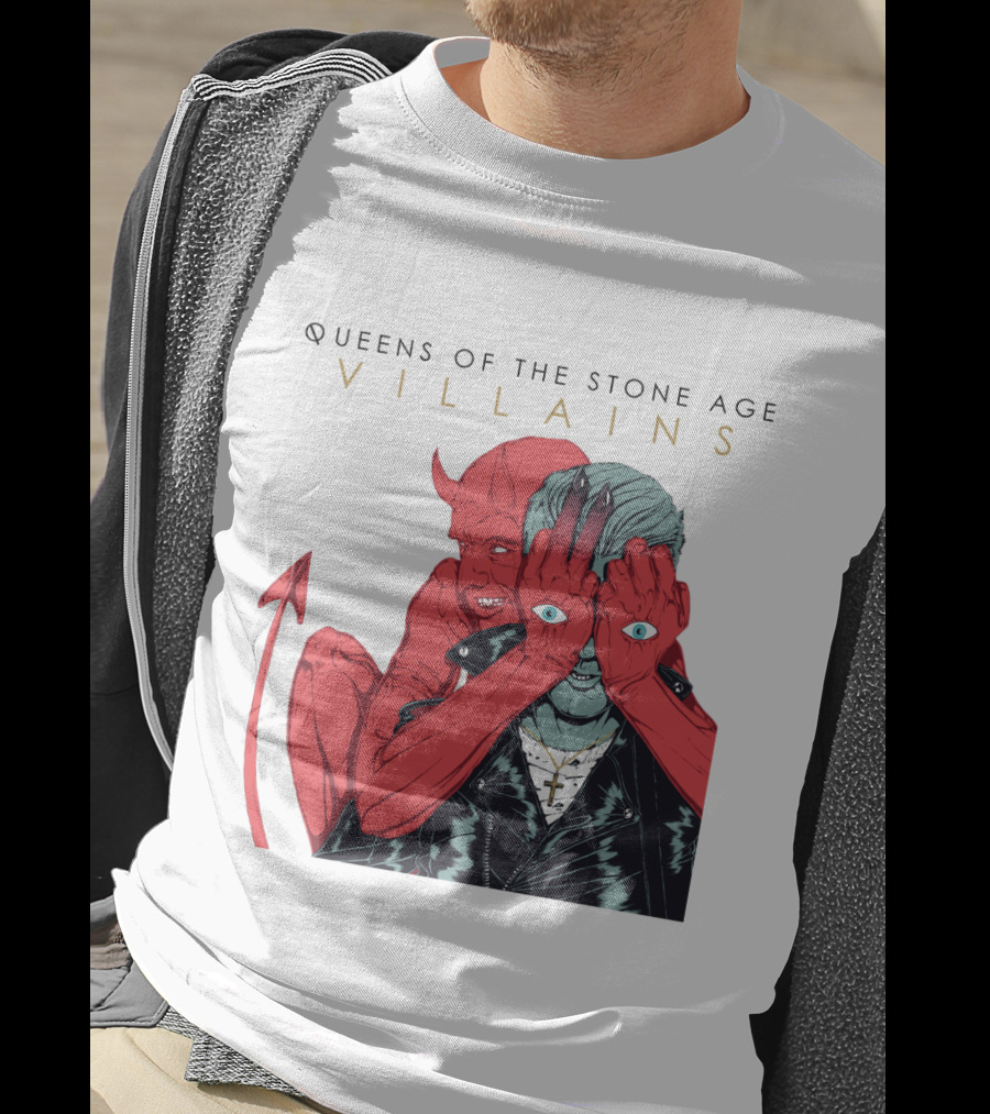 Queens Of The Stone Age Villains Album Cover Artwork T-Shirt