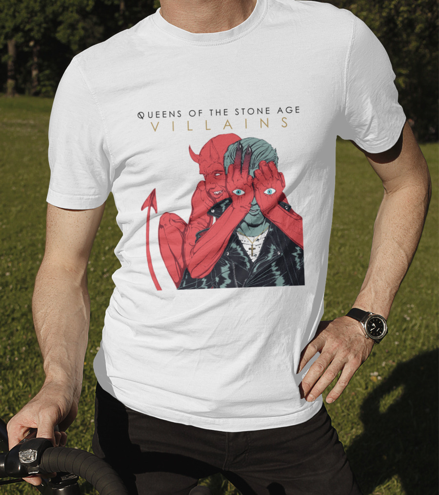 Queens Of The Stone Age Villains Album Cover Artwork T-Shirt