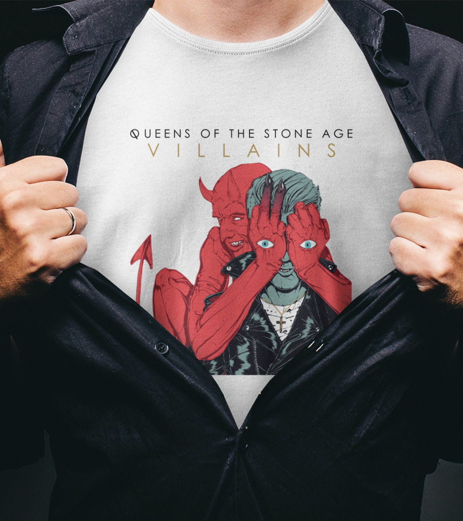 Queens Of The Stone Age Villains Album Cover Artwork T-Shirt