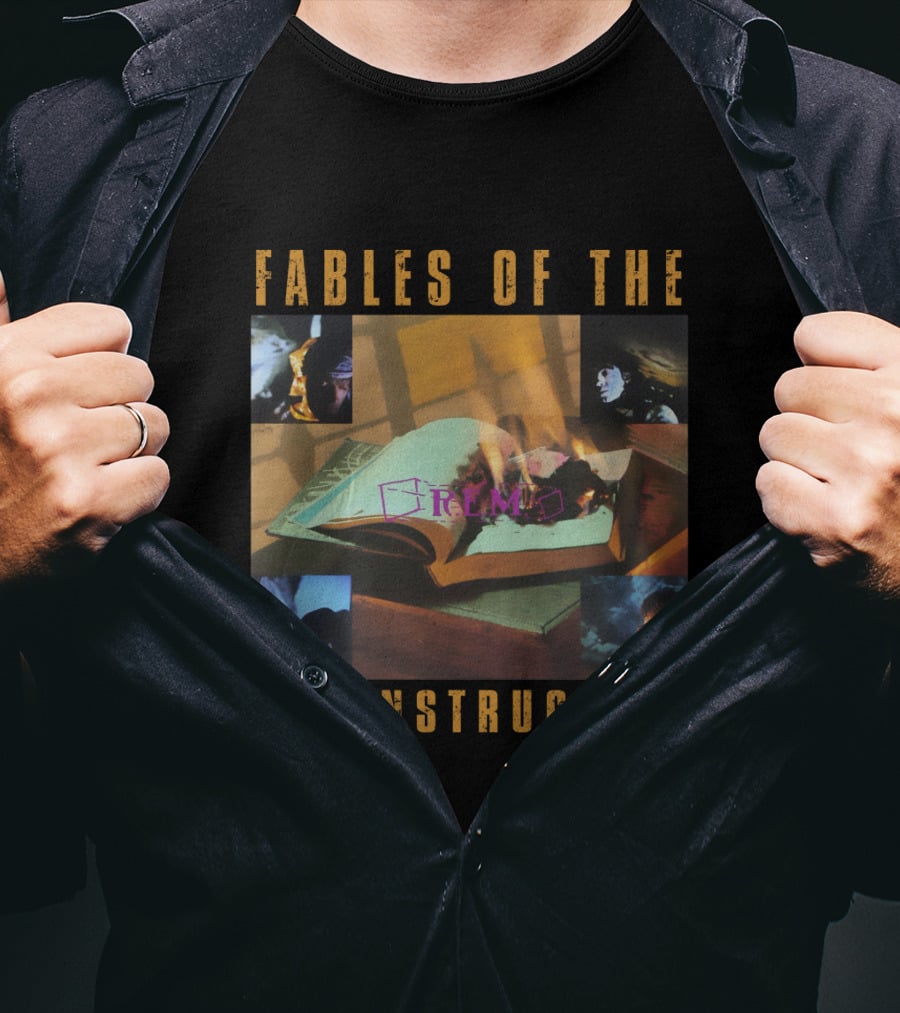 Fables Of The Reconstruction Rem-Ms Burning Book Collage T-Shirt