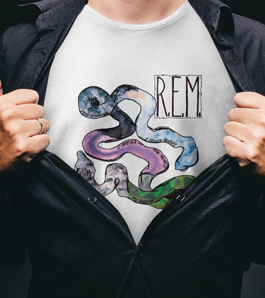 R.e.m. Album Artwork With Track Titles Elements T-Shirt