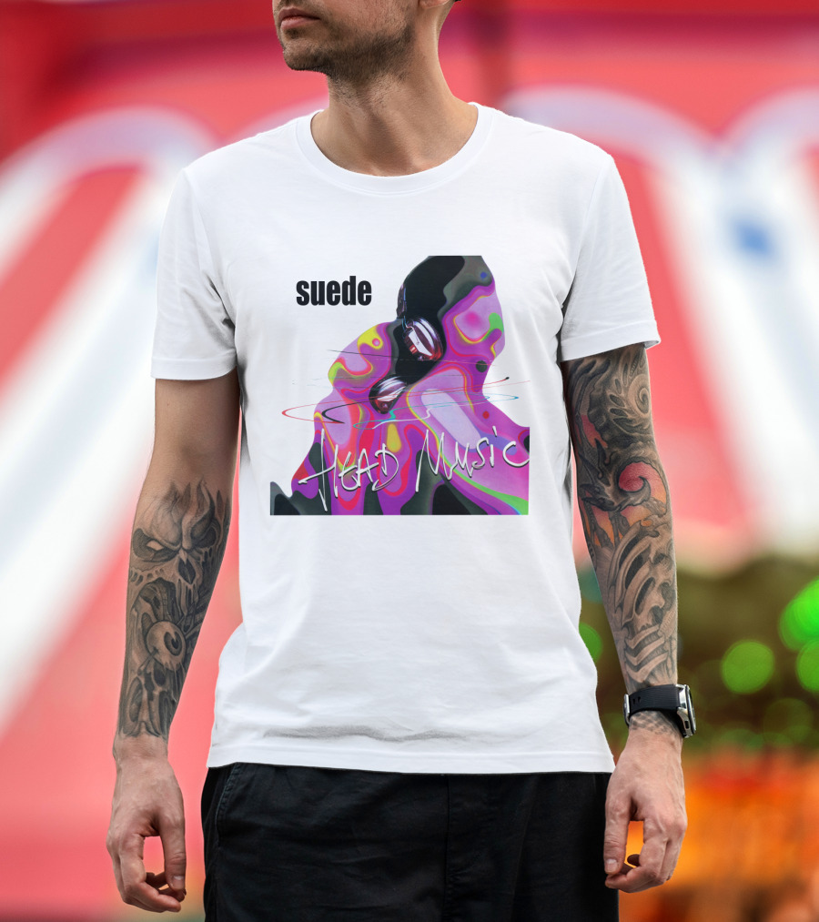 Suede Head Music Colorful Abstract T-Shirt