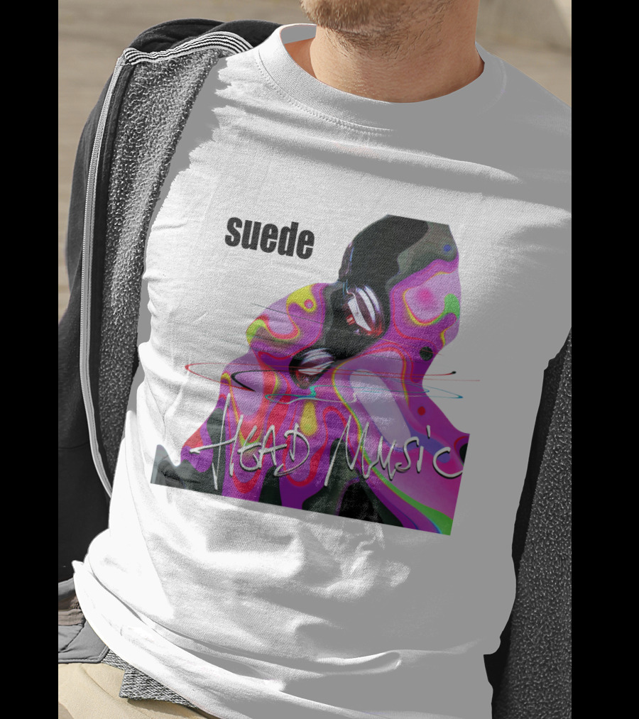 Suede Head Music Colorful Abstract T-Shirt