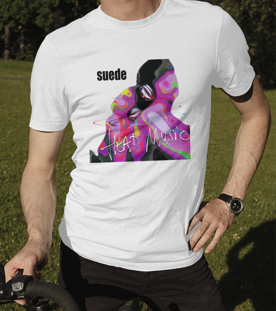 Suede Head Music Colorful Abstract T-Shirt