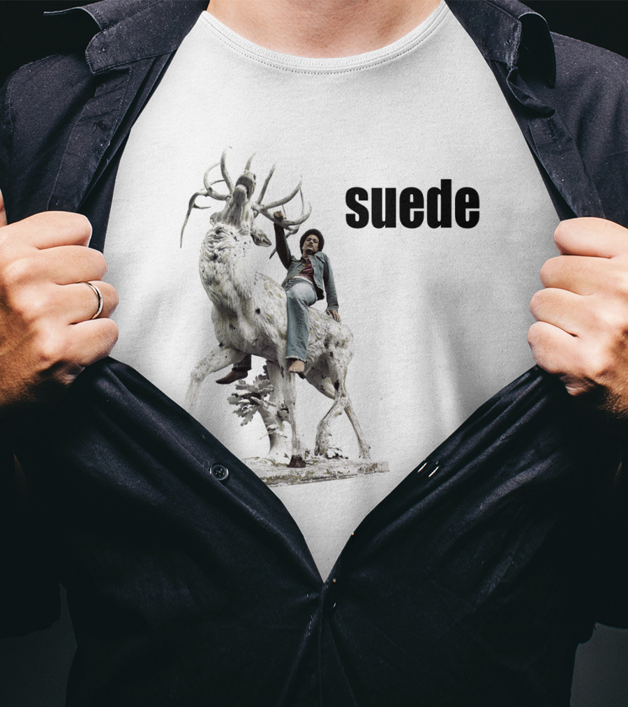 Suede Riding Stag Sculpture T-Shirt