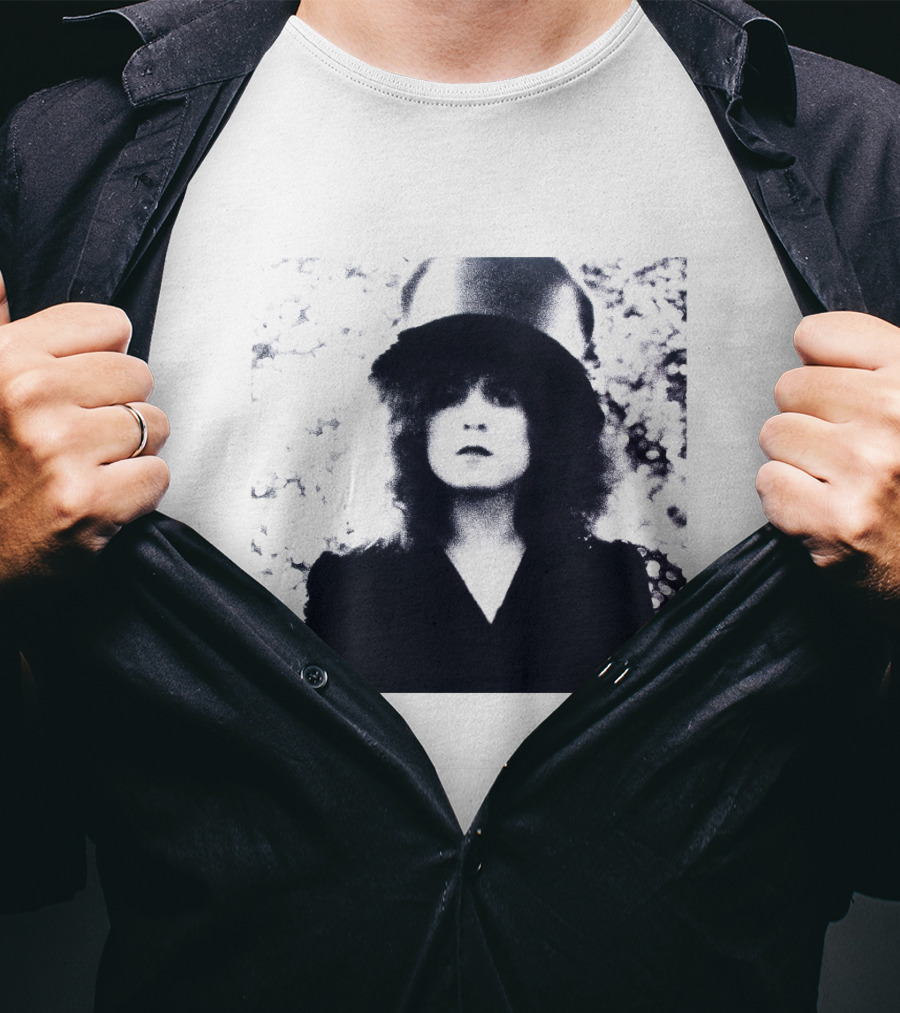 Marc Bolan Top Hat Monochrome Portrait Trx T-Shirt