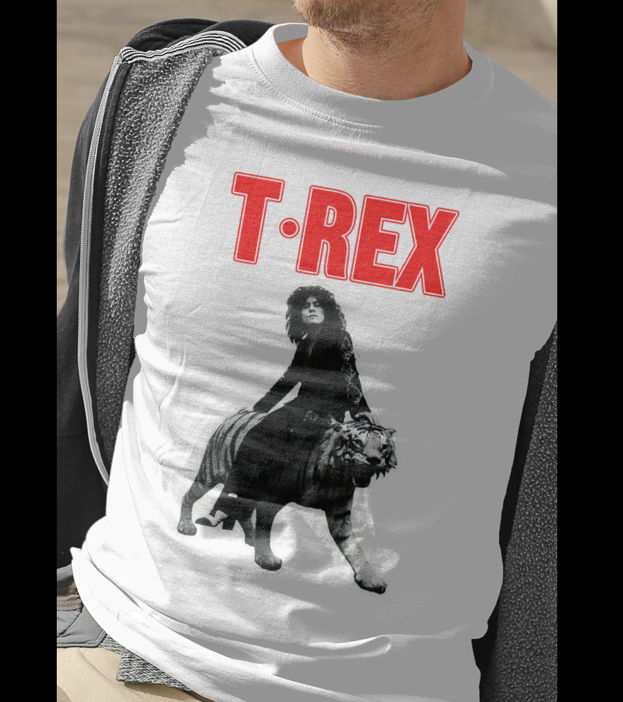 T-Rex Iconic Album Cover Art With Tiger T-Shirt