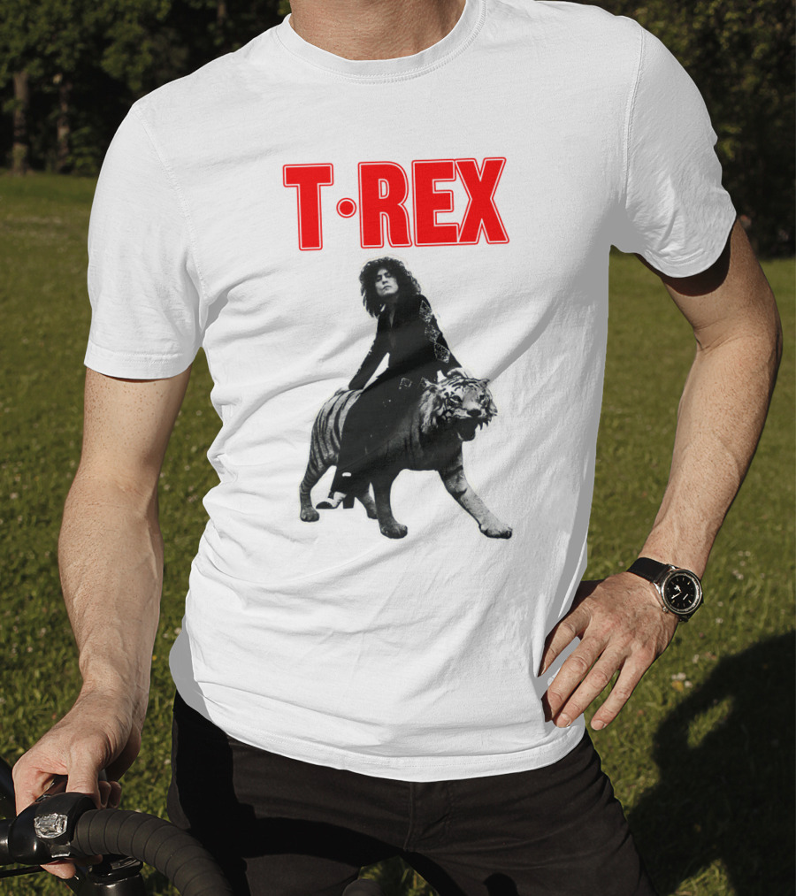 T-Rex Iconic Album Cover Art With Tiger T-Shirt