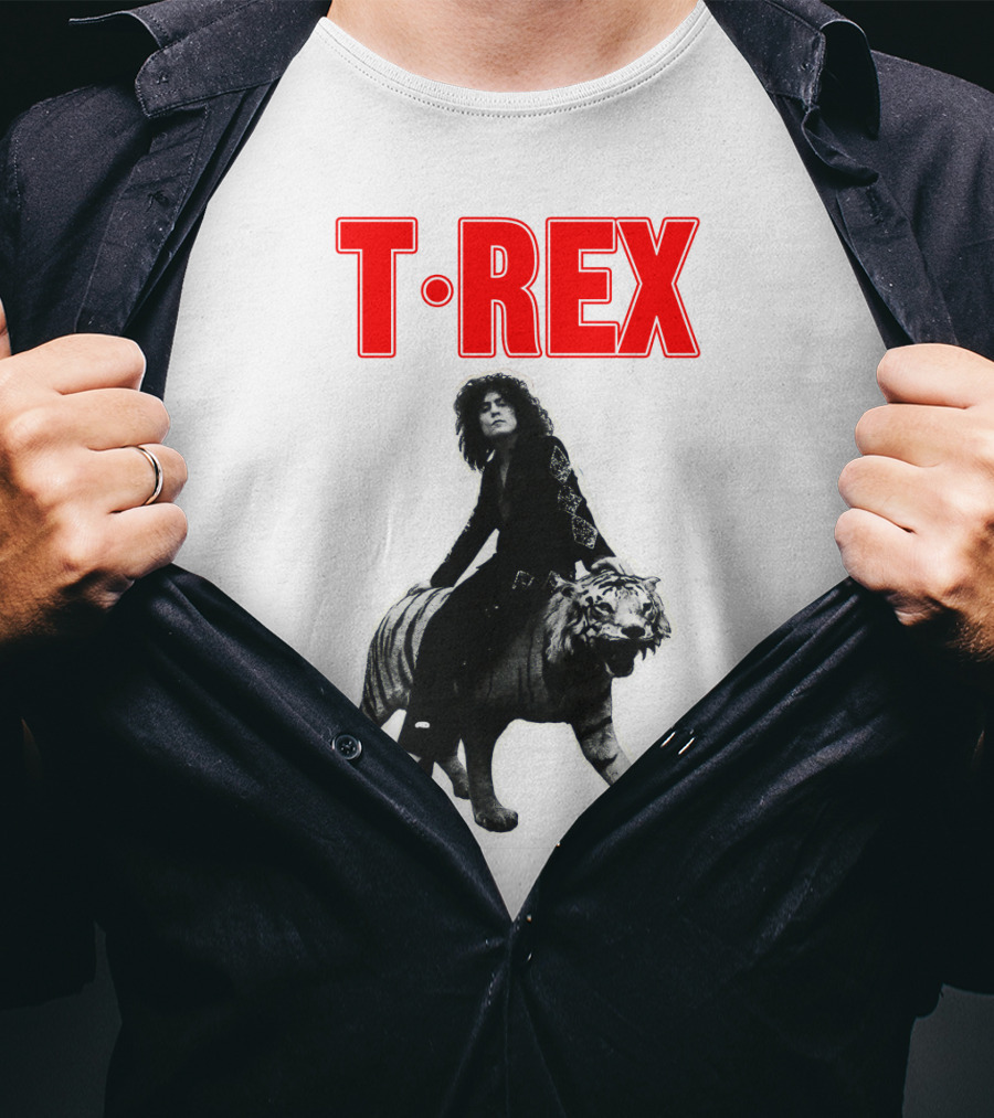 T-Rex Iconic Album Cover Art With Tiger T-Shirt