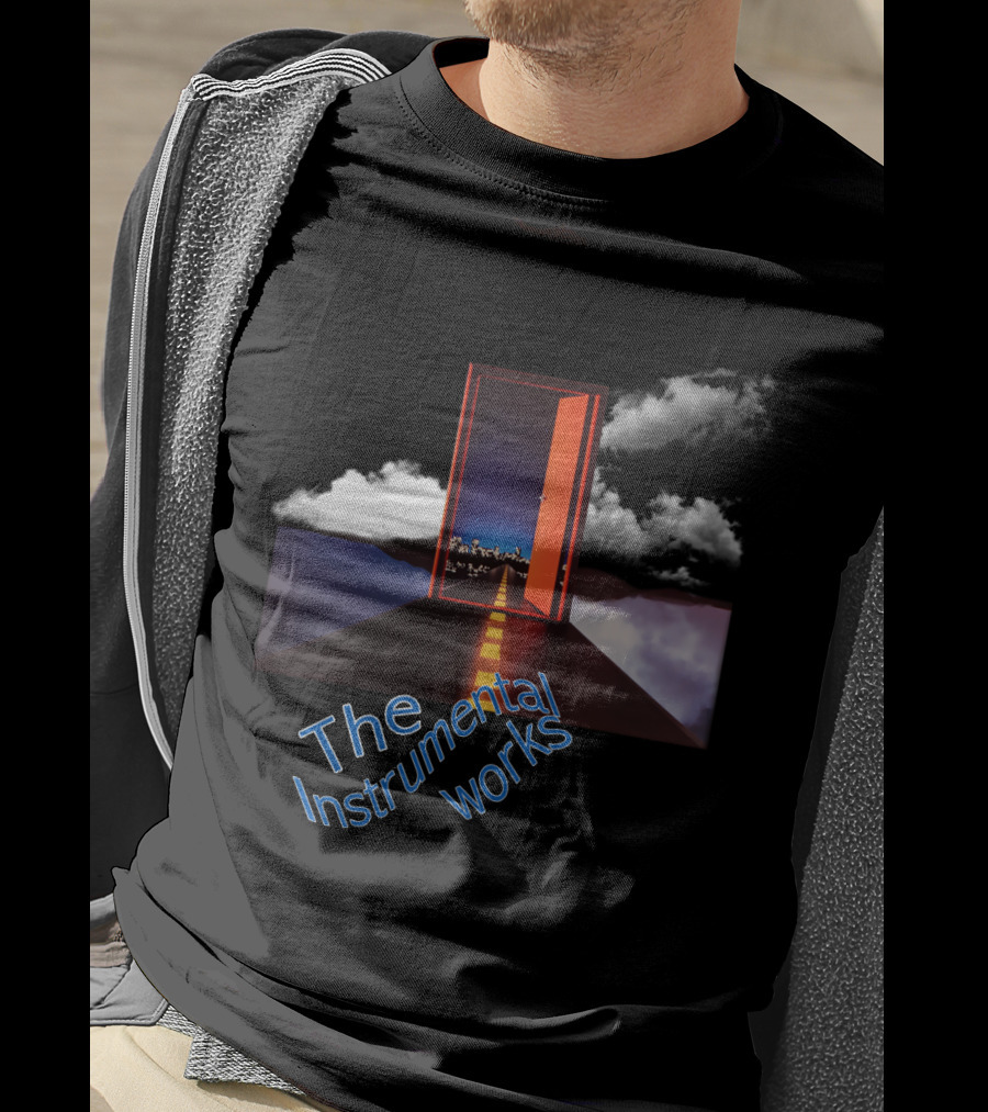 The Instrumental Works Door To Cityscape Under Clouds T-Shirt