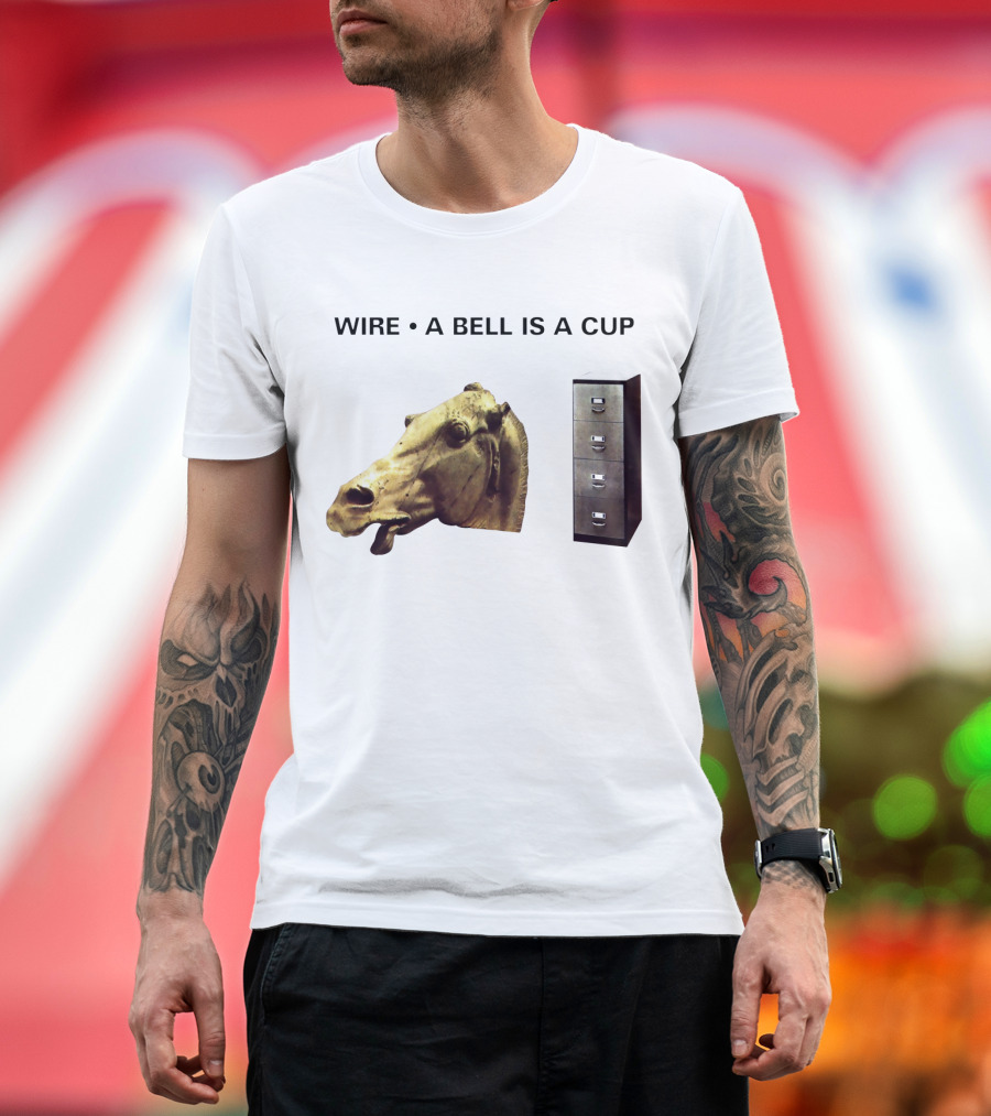 Wire A Bell Is A Cup Horse Head Sculpture Filing Cabinet T-Shirt