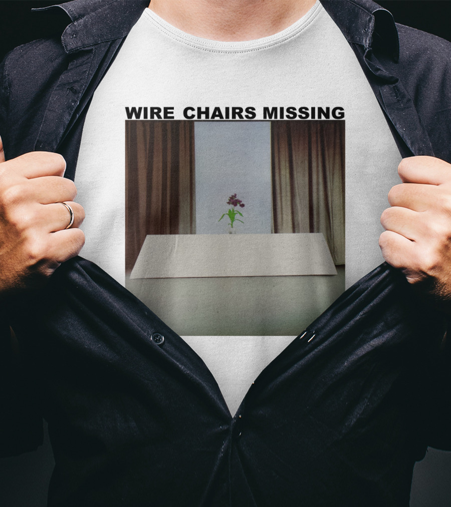 Wire Chairs Missing Orchid On Table Minimalist Room T-Shirt